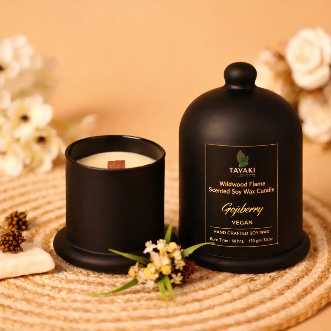 Moonlit Bell Jar Scented Soy Wax Candle – Goji Berry