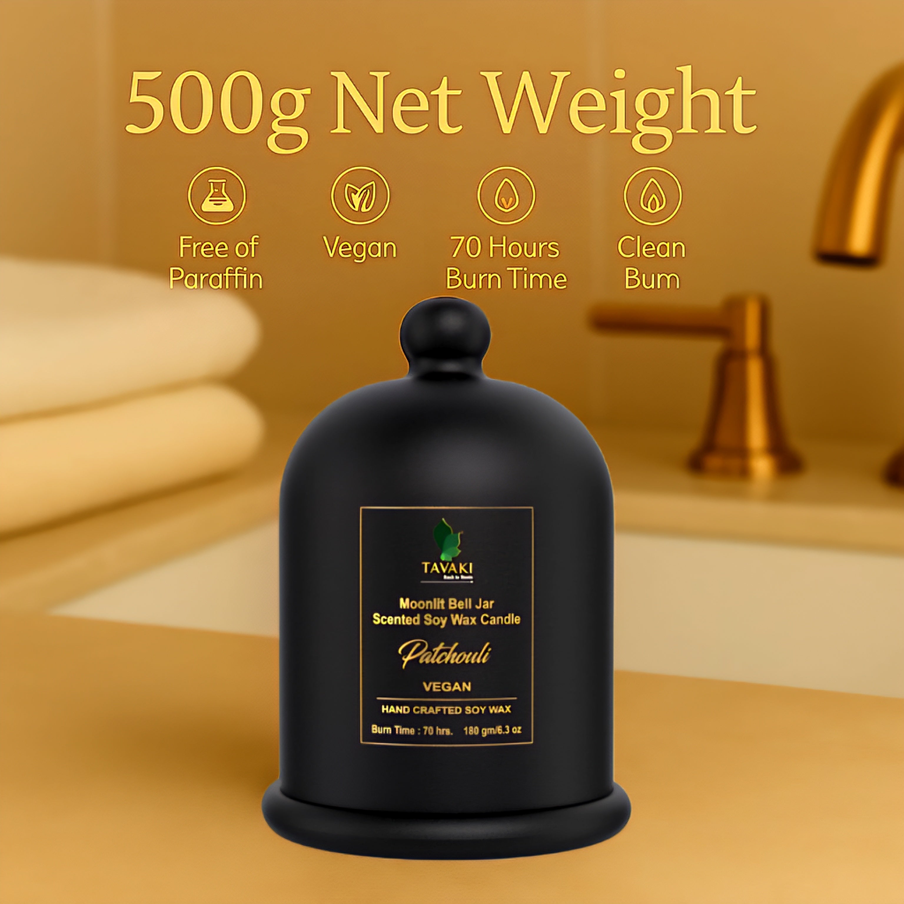 Moonlit Bell Jar Scented Soy Wax Candle