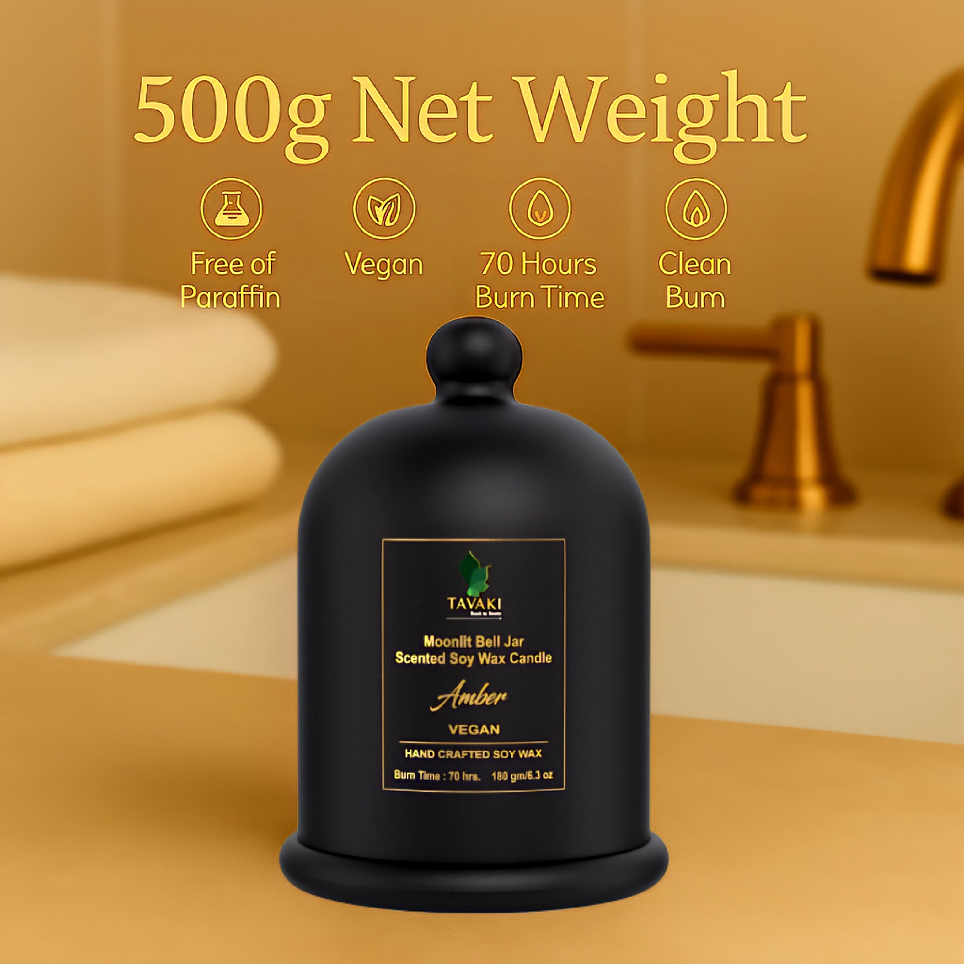 Moonlit Bell Jar Scented Soy Wax Candle