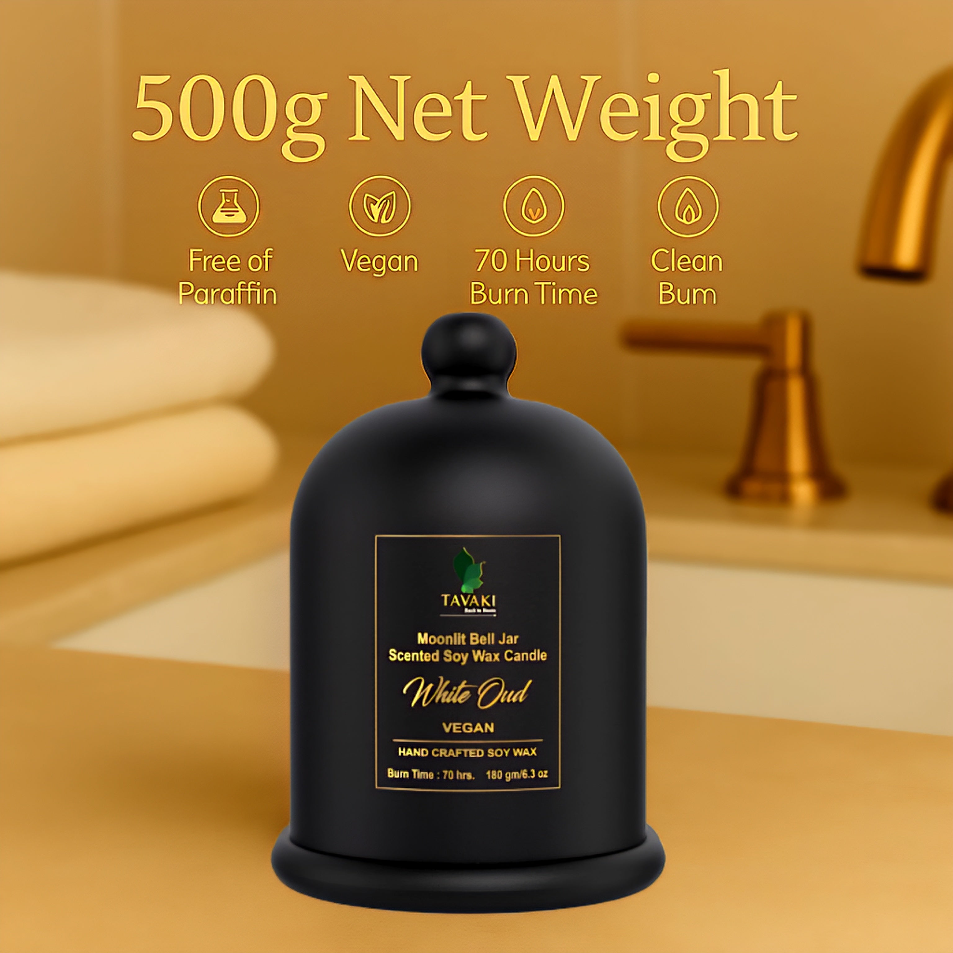 Moonlit Bell Jar Scented Soy Wax Candle