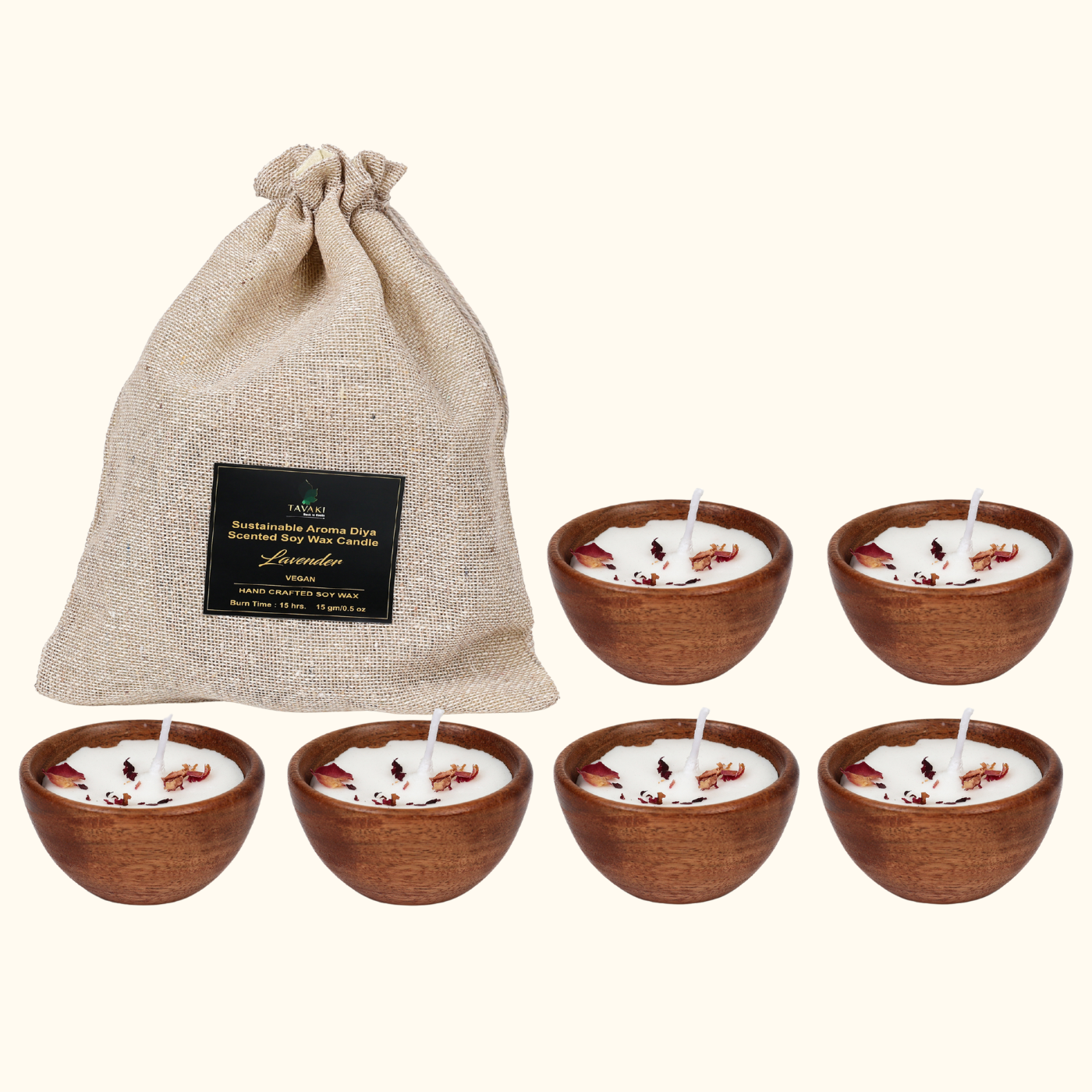 Sustainable Aroma Diya Scented Soy Wax Candle