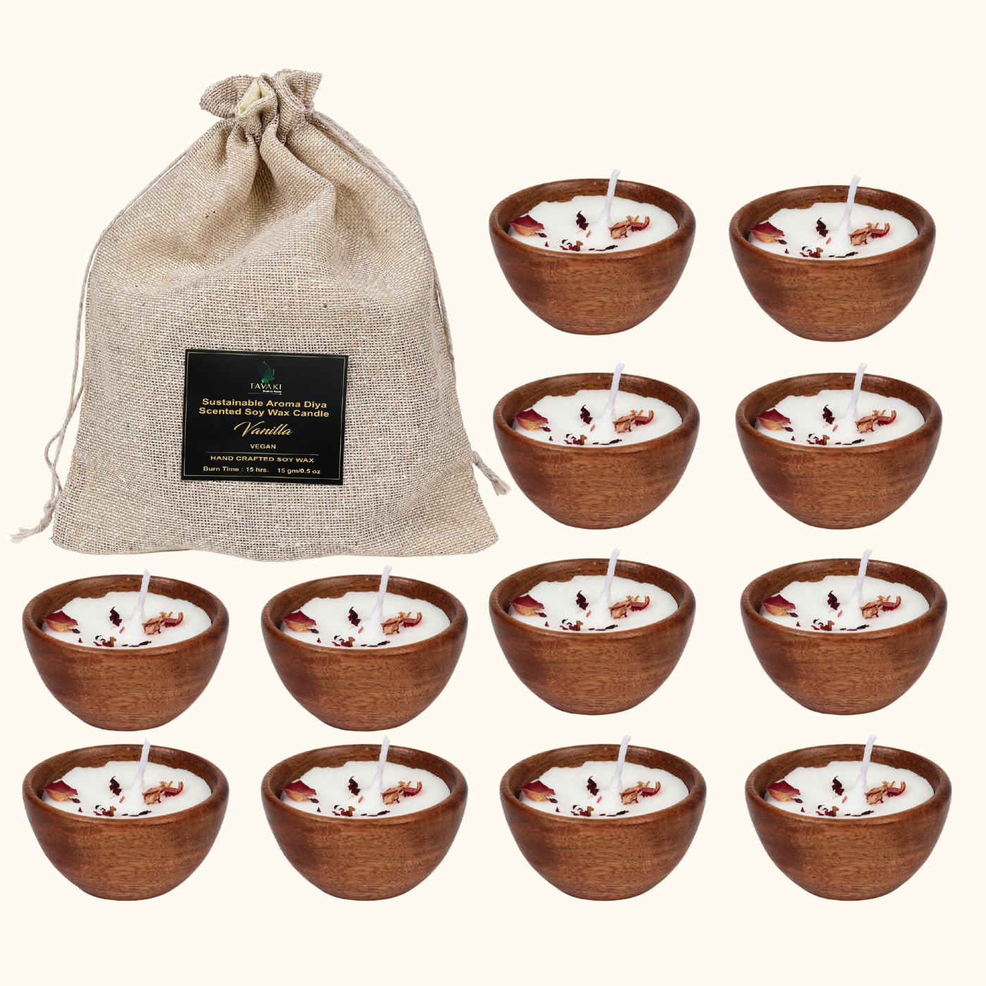 Sustainable Aroma Diya Scented Soy Wax Candle